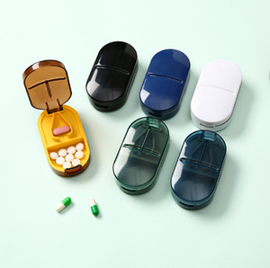 Compact Pill Storage Case With Divider Multi Color Plastic Portable Medicine Box For Daily Use - Product Image 1