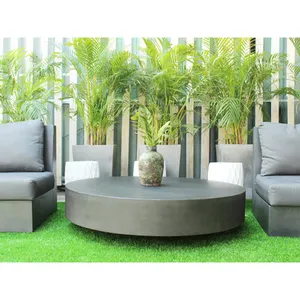 Sofás de jardim em promoção, cadeiras de concreto para uso ao ar livre, mesa de café, combinação de sofá de tecido para lazer, quintal, móveis de jardim