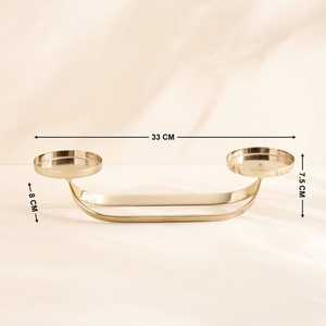 Support de bougie 33 cm à double support, durable, décoration d'intérieur - Product Image 1