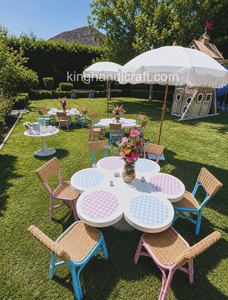 Asientos Infantiles de Ratán Hechos a Mano de Lujo para Alquiler en Fiestas de Cumpleaños, Decoración para Eventos Infantiles, Venta al Por Mayor - Product Image 3