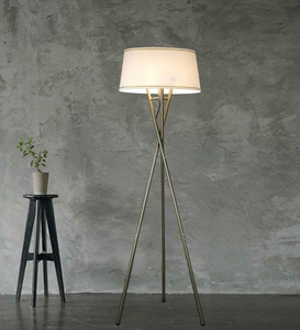 Lámpara de pie de lujo minimalista con pantalla de algodón blanco y base de metal, OEM, ODM, bajo MOQ, precio de fábrica, venta al por mayor. - Product Image 6