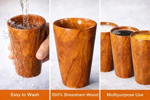 Verre à boire en bois fait main, tasse à eau en bois naturel, écologique, pour thé, café, jus, vente en gros - Product Image 4
