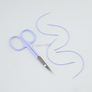 Kit de Agujas Curvas para Coser Extensiones de Cabello con Tijeras Pequeñas para Cortar Hilo, para Tejido de Cabello e Instalación de Extensiones - Product Image 1