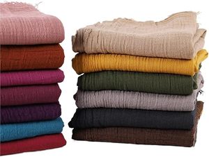 Linen Scarf Designer Linen Cotton Scarf Women Solid Color Hijab Scarves Shawls Plain Big Pashmina <b>Wrap</b> <b>Head</b> Hair - Product Image 3