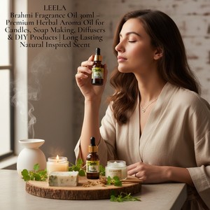 Brahmi Fragrance Oil – Premium Herbal <b>Aroma</b> Oil for Candles, Soap Making, <b>Diffusers</b> & DIY Products | Long Lasting Natural - Product Image 5