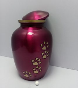 Custom Color Metal Adult Burial Pet Cremation Urn with Paw Print <b>Ashes</b> <b>Keepsake</b> Customizable Design Memorial Decoration - Product Image 5
