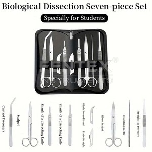 Ensemble d'anatomie biologique FENTEX 7 pièces en acier inoxydable, outils de dissection d'insectes (aiguilles, ciseaux) - pour étudiants en médecine et laboratoire - Product Image 2