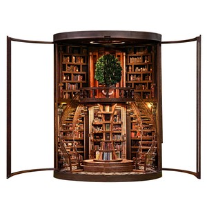 Premium Aqudus Saleem Teak Wood Mid Century Modern Decorative <b>Bookcase</b> Cabinet | Handcrafted <b>Library</b> Storage | Wholesale - Product Image 1