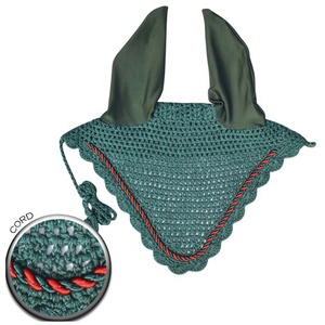 ม้าหูฝากระโปรงขี่ม้าม้าบินผ้าคลุมหน้าหูหมวกตาข่ายหูโลโก้ที่กำหนดเองผลิตภัณฑ์ม้า - Product Image 4