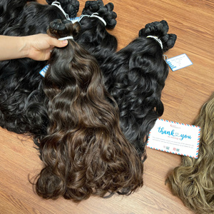 Extensiones de Cabello Humano con Trama Ondulada de Color de Moda 2025, Doble Trama, Vietnam, Cutícula Alineada - Product Image 2