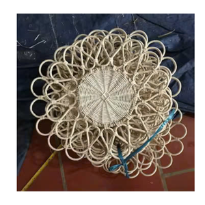 Handwoven Natural Rattan Plate <b>Wicker</b> <b>Placemat</b> for Home Restaurant and Hotel Decor - Product Image 3