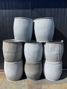 Top Selling Handmade <b>Dolly</b> Metal Planters <b>Tub</b> With White Washed Patina Outdoor Garden Use Industrial Planters Pots - Product Image 1