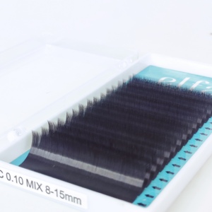 Extensions de cils faites à la main individuelles super douces de haute qualité de 0.15mm d'épaisseur OEM et ODM vente en gros avec plateau plat à ellipse - Product Image 4