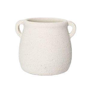 ชามภาชนะใส่เทียนโลหะสีขาวขนาดใหญ่ใช้ตกแต่งงานแต่งงานพร้อมด้ามจับสำหรับบ้านที่สมบูรณ์แบบของคุณ - Product Image 1