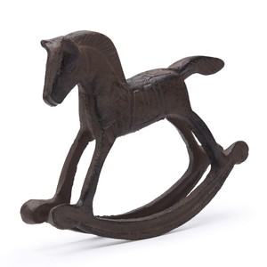 Figurine de cheval à bascule en teck artisanal, antique, vente en gros - Product Image 5