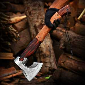Customized Handmade High Quality DIY Grade Viking Hatchet High Carbon Steel Tomahawk <b>Axe</b> OEM Wooden <b>Handle</b> THEWIZ CRAFTS 3-Year - Product Image 4