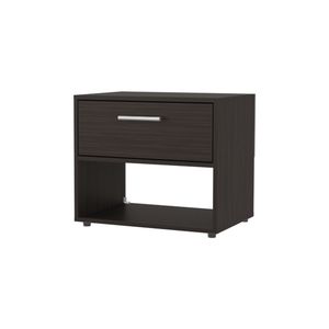 FM FURNITURE Comodino Rotondo in Noce Macinato con Cassetto - Product Image 2