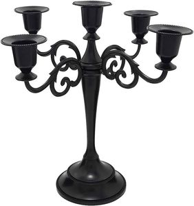 Candélabre en métal traditionnel, support de bougies classique à plusieurs bras pour table à manger, centre de table de mariage, objet de décoration intérieure - Product Image 1