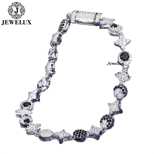 Wholesale Jewelux Elegant Gold Plated Moissanite Tennis <b>Bracelet</b> <b>Adjustable</b> 925 Sterling <b>Silver</b> Daily Wear Gift Best Price - Product Image 3