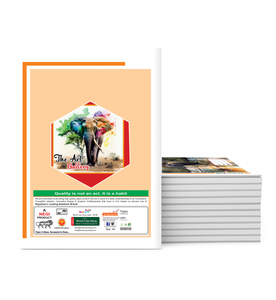 <b>A4</b> Hawamahal Notebook 104 Pages 60 GSM Nature Elephant Cover Smooth Ruled Paper for Students - Product Image 2