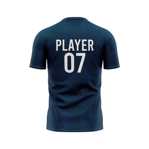 เสื้อฟุตบอลแห้งเร็ว พิมพ์ลายแบบซับลิเมชั่น สั่งทำได้ 100% โพลีเอสเตอร์ คอกลม 240 กรัม เสื้อเปล่าสำหรับผู้ชาย ผู้ใหญ่ ป้องกันแบคทีเรีย - Product Image 3