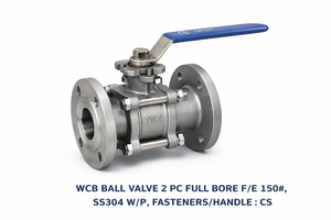 Válvula de Bola WCB de 2 Piezas, Pasaje Completo, F/E 150 #   Sujetadores/Manijas de Acero al Carbono con Sellado de PTFE OEM para Altas Temperaturas - Product Image 3