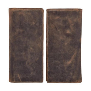 Cartera Larga de Cuero Vacuno Auténtico para Hombre y Mujer, con Logotipo Personalizado en Relieve, Ranuras para Tarjetas de Crédito, Billetes y Monedas, Bolsillo con Cremallera y Ventana - Product Image 3