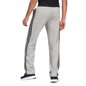 Pantalon de survêtement gris personnalisé pour homme 2026 avec bande latérale, coupe droite en molleton, taille élastique, bas de survêtement sportif pour homme - Product Image 3