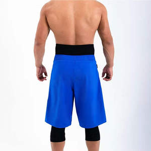 Premium Quality Custom Men's shorts Outdoor Casual Elastic Shorts 100% Polyester Mid Waist Solid Pattern Letter Printing shorts - Product Image 3