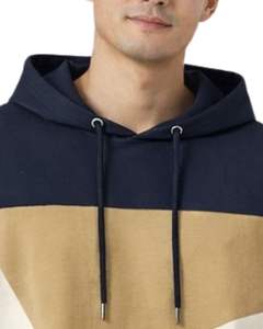 Camiseta con Capucha de Manga Corta para Hombre, Sudadera Informal con Capucha, Top de Algodón Suave para Verano, Color Azul Marino y Caqui, Ropa Urbana - Product Image 5