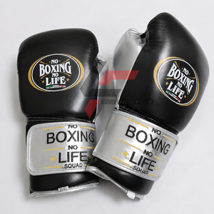 New Stylish Design No Boxing No Life Boxing <b>Gloves</b> Premium Color Combo Original Leather Embroidered Logo On Strap Style <b>Gloves</b>. - Product Image 2