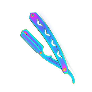 Navaja de Afeitar Plegable de Acero Inoxidable, Cuchilla de Barbero para Cortar el Cabello, Cuchilla Intercambiable, Navaja de Afeitar Recta Personalizada de Acero Inoxidable - Product Image 5