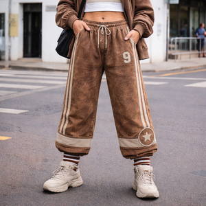 Pantalons à jambes mi-larges personnalisés pour hommes et femmes |   Vêtements de rue écologiques respirants à coupe décontractée |   Fabricant OEM/ODM |   Approvisionnement en gros - Product Image 3