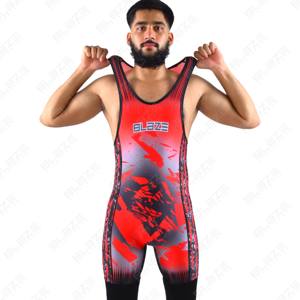 Meilleur prix vêtements de gymnastique légers personnalisés maillot de lutte de style japonais respirant extensible dans les quatre sens tricoté grande taille - Product Image 4