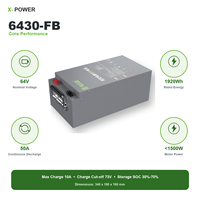 Batterie au lithium-ion NCM X-POWER XP-S600 72V 30Ah 2160Wh avec BMS Bluetooth intelligent et boîtier métallique pour moto électrique et vélo électrique