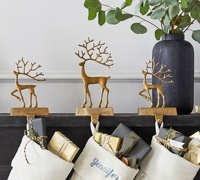 Nouveauté : Porte-collants de Noël en métal rustique avec motifs d'arbres, décorations de Noël personnalisées pour cheminées domestiques, écologique, durable, directement de l'usine