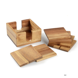 Round Wooden Coaster Set Of 6 Pcs With Wood Finished For Hot & Cold Cover Of Beverage Kitchenware Coaster Set - Product Image 2