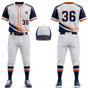 Ensemble uniforme de baseball professionnel pour homme : maillot et pantalon athlétiques, séchage rapide, coupe confortable pour l'entraînement et les matchs de compétition - Product Image 1