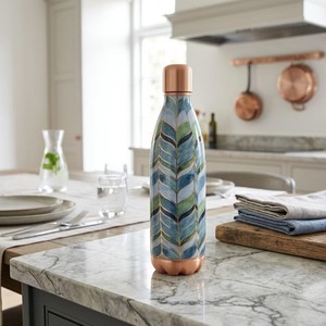 Handmade Pure Copper Drinking <b>Bottle</b> 1L Leak Proof Ayurveda Health Benefits Water Storage Eco Friendly Reusable Travel <b>Flask</b> - Product Image 2