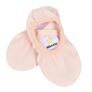 MBAANI – chaussures de ballet souples, tige en toile, semelle en caoutchouc, chaussures de danse plates unisexes, pantoufles de ballet roses, en cuir véritable - Product Image 6