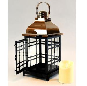 Farol Metálico Decorativo con Acabado Antiguo para Bodas y Decoración Festiva, Farol Metálico con Encanto Marroquí y Diseño Exquisito - Product Image 5