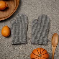 STUDIO-N Lot de gants de cuisine résistants à la chaleur et écologiques en coton matelassé, antidérapants, pour la cuisson, le barbecue et la grillade
