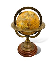 Bague du Zodiaque Inspirée de l'Astrologie, Globe Terrestre avec Base en Laiton, Design Art Déco, Rotative et Écologique - Product Image 2