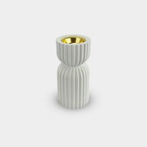 Quemador de incienso moderno de cerámica Mabkhara, quemador de incienso blanco acanalado con cuenco dorado, quemador de Oud árabe, decoración para el hogar - Product Image 3