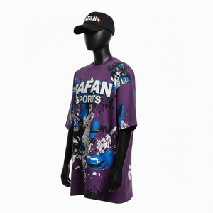 Camiseta Extra Grande para Mujer, Poliéster Premium GSM, Suave y Transpirable, Sublimación, Logotipo Personalizado, Ropa Urbana, Camisetas Extra Grandes de Algodón para Mujer - Product Image 4