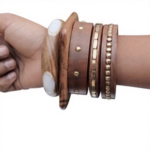 Vintage Handmade Carved Wooden Bangles for Women Ethnic <b>Boho</b> Wooden <b>Bracelet</b> Fashion Jewelry Bulk Wholesale - Product Image 1