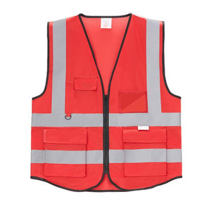 Chaleco de seguridad de alta visibilidad para mantenimiento en exteriores, chaleco de seguridad de alta visibilidad con cremallera frontal, chaleco de seguridad industrial de alta visibilidad - Product Image 5