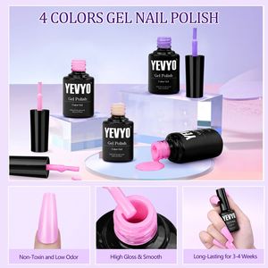 Kit per la Cura delle Unghie in Acrilico con Luce UV, 4 Colori di Smalto Gel e 24 Colori Glitterati, Include Monomero Liquido e Polvere - Set di Strumenti per il Trucco - Product Image 5