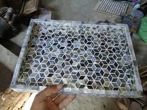 Bandeja de Servicio de Lujo Hecha a Mano con Incrustaciones de Nácar para Sala de Estar, Vajilla de Estilo Moderno, Multifuncional, Alta Calidad, Precio de Fábrica - Product Image 5
