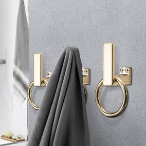 Porte-serviettes mural en métal haute résistance à double crochet, résistant à la rouille - Product Image 4